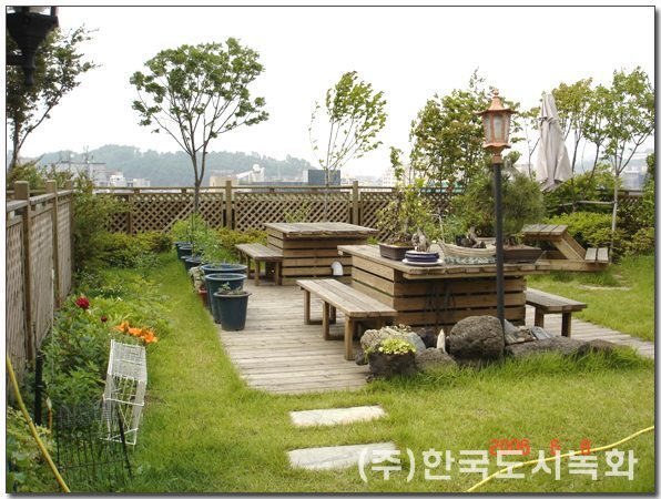 교평빌딩 옥상정원 시공 전경 2