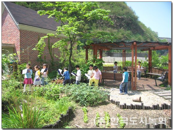 벧엘유치원 옥상 생태놀이터 전경 (서울 성동구)