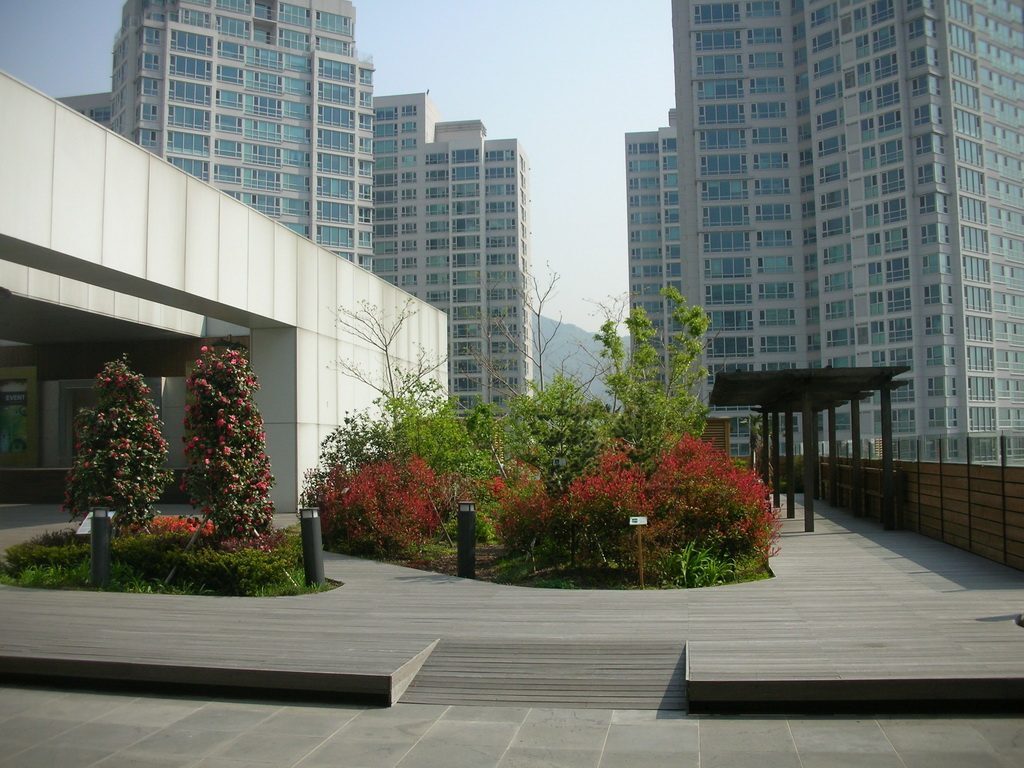 롯데백화점 센텀시티 햇살공원 전경 (부산 해운대구)