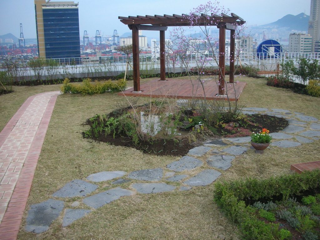 부산시 동구청 옥상 식재 (부산 동구)