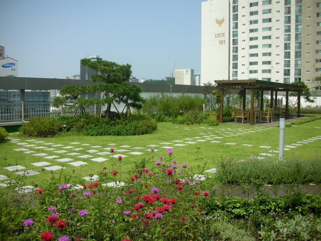 강남구청사 옥상공원 휴게 공간 (서울 강남구)