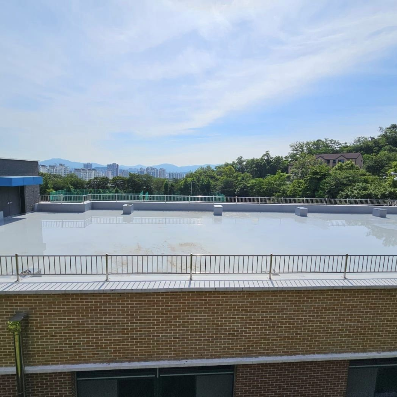 삼육중학교 옥상녹화 시공 착수 현장