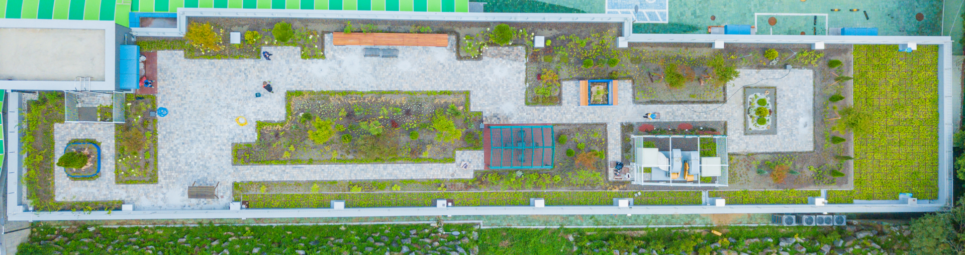 삼육중학교 옥상정원 시공사례 전경